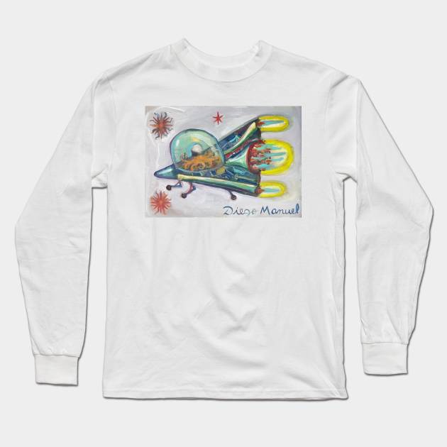 Spaceship 19 Long Sleeve T-Shirt by diegomanuel